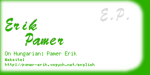 erik pamer business card